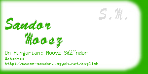 sandor moosz business card